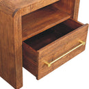 Curved Edge Bedside Nightstand Artisan