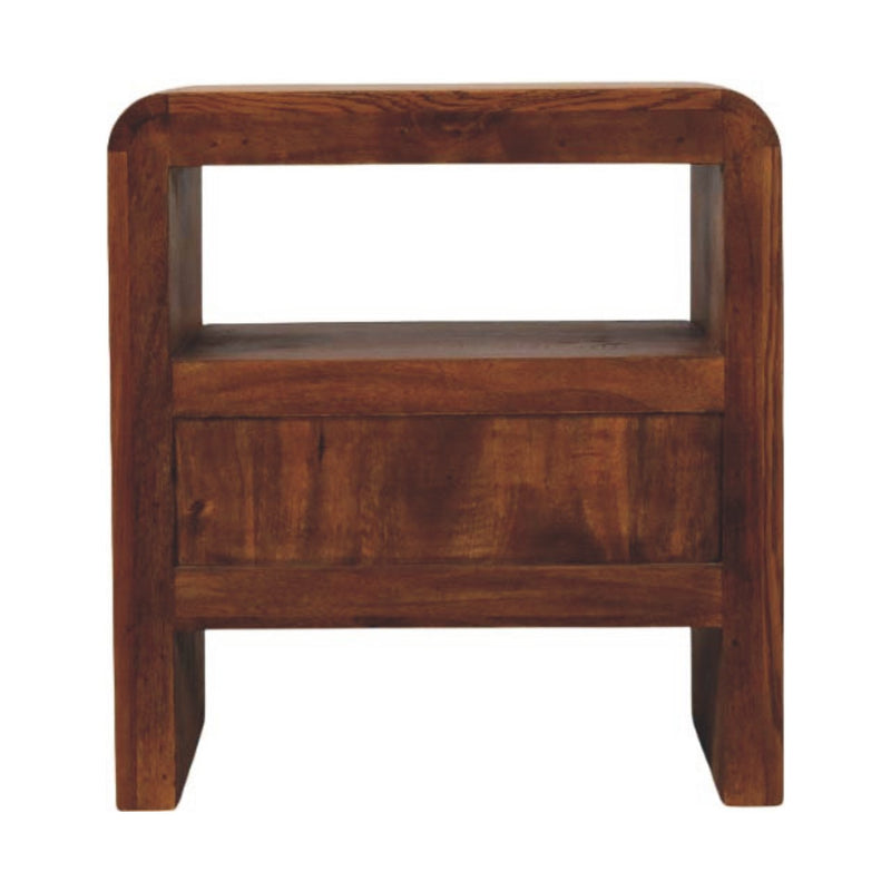 Curved Edge Bedside Nightstand Artisan