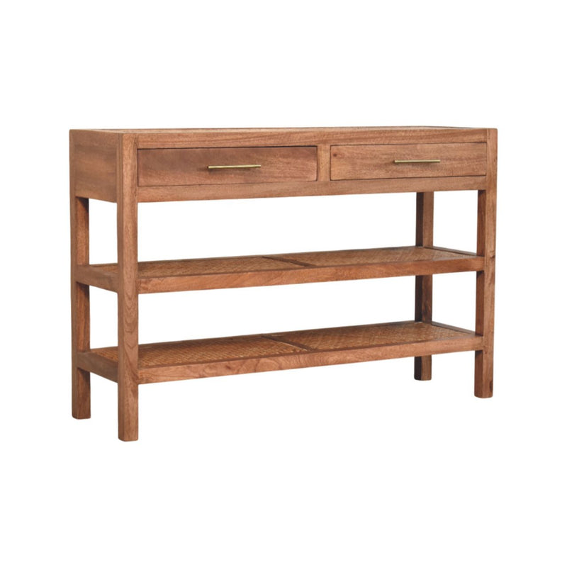 Woven Tier Console Table Artisan