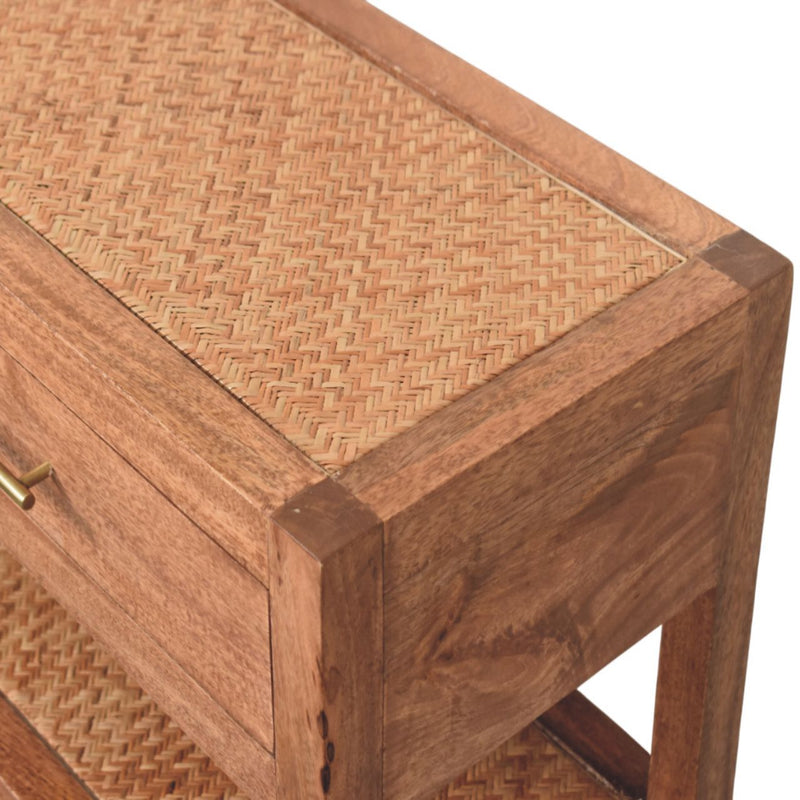 Woven Tier Console Table Artisan