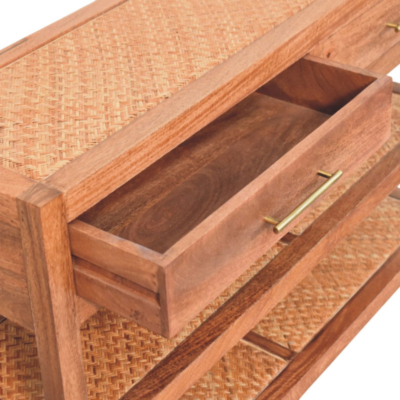 Woven Tier Console Table Artisan