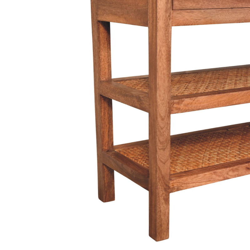 Woven Tier Console Table Artisan
