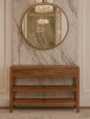 Woven Tier Console Table Artisan