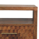 Arno Bedside Nightstand in Golden Teak Artisan