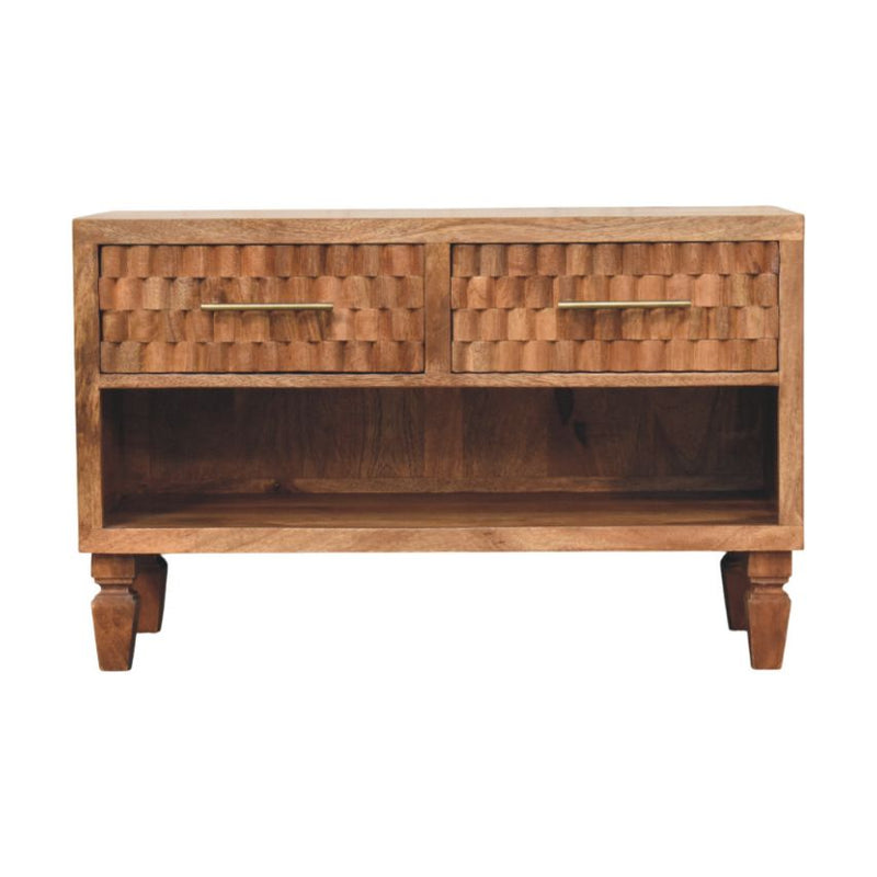 Arno Shoe Storage Unit in Golden Teak Artisan