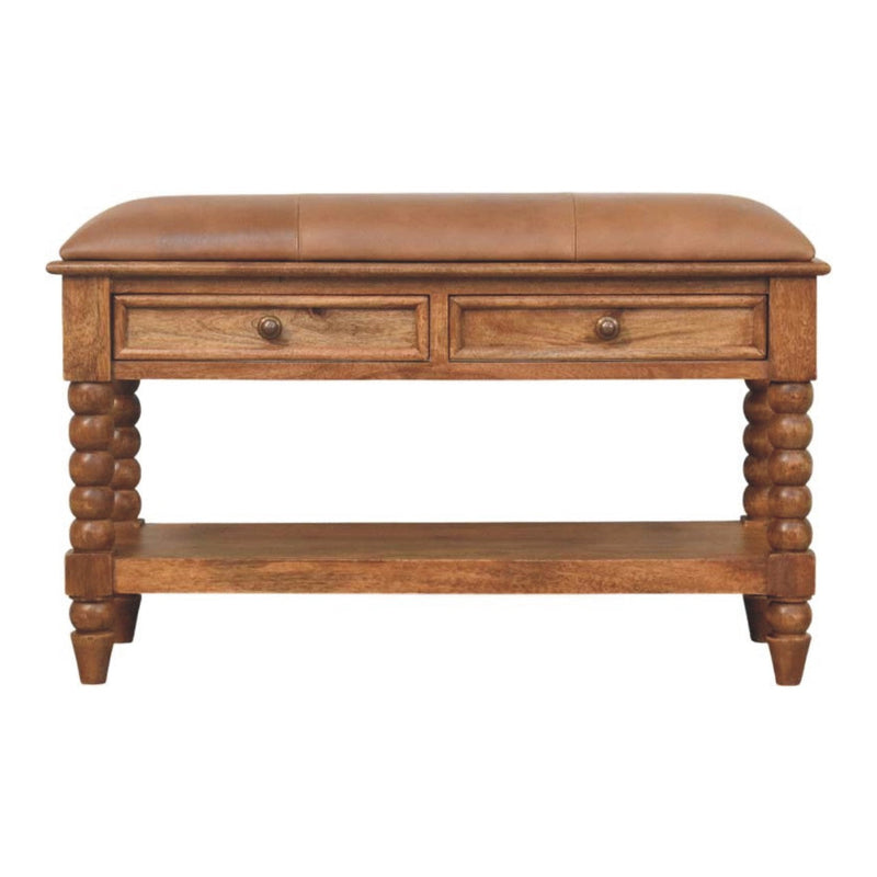 Leather Spindle Bench Artisan