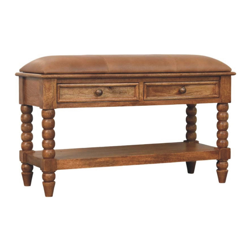 Leather Spindle Bench Artisan