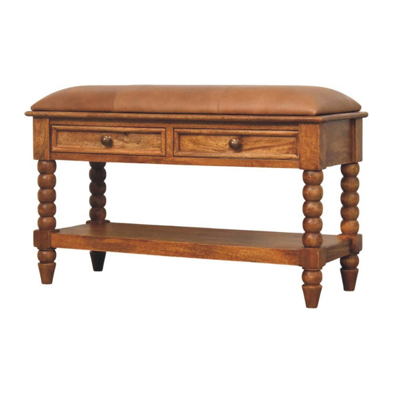 Leather Spindle Bench Artisan