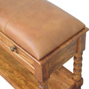 Leather Spindle Bench Artisan