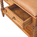 Leather Spindle Bench Artisan