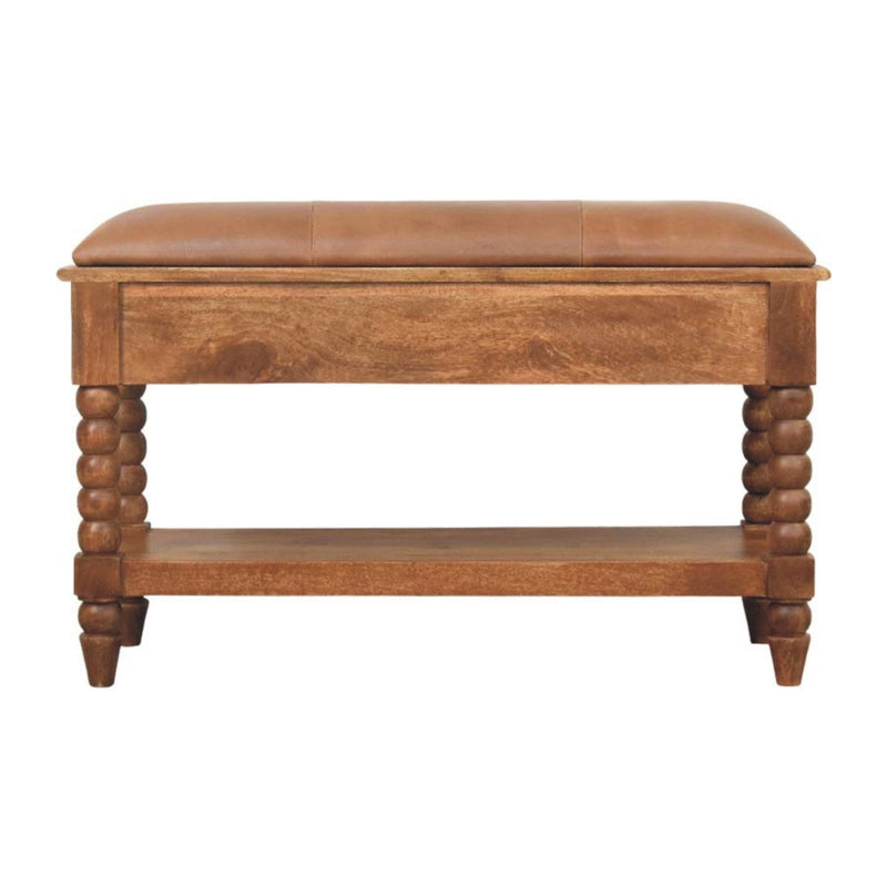 Leather Spindle Bench Artisan