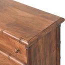 Bamboo Carved 3-Drawer Chest Artisan
