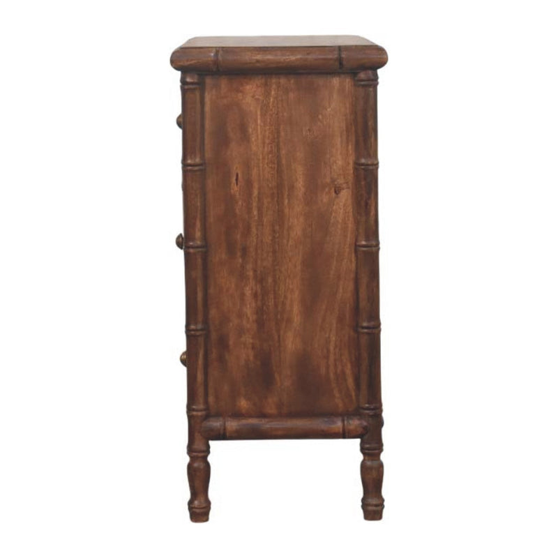Bamboo Carved 3-Drawer Chest Artisan