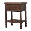 Bamboo Carved Bedside Nightstand Table Artisan