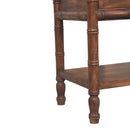 Bamboo Carved Bedside Nightstand Table Artisan