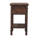 Bamboo Carved Bedside Nightstand Table Artisan
