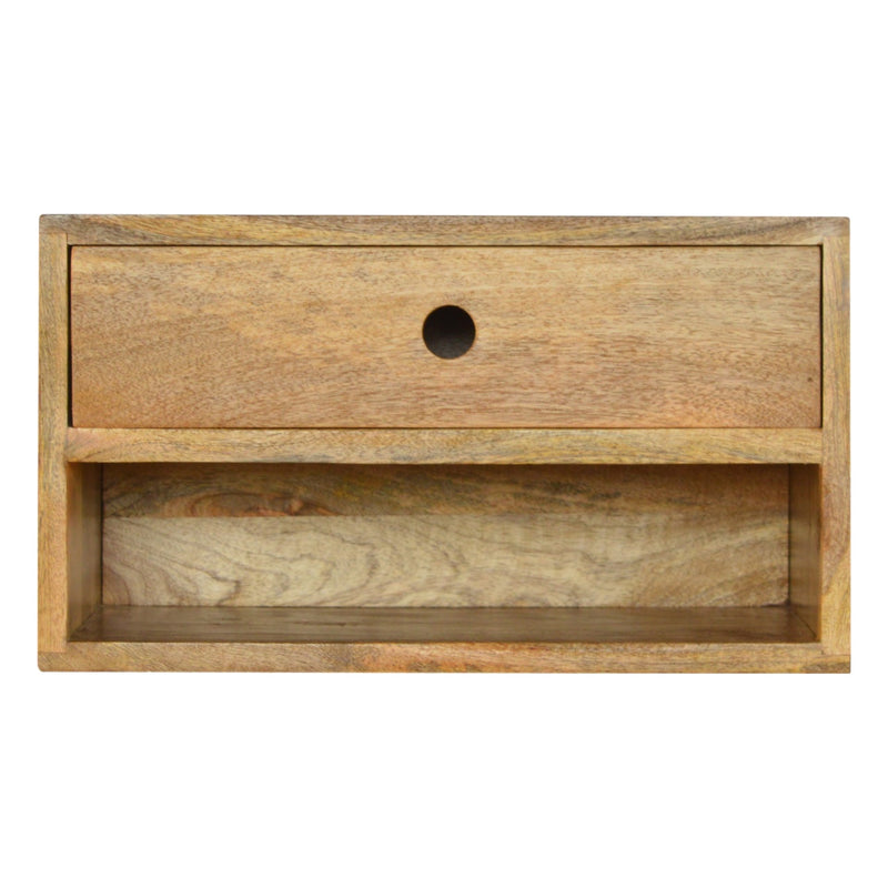 Solid Wood Wall Mounted Nightstand