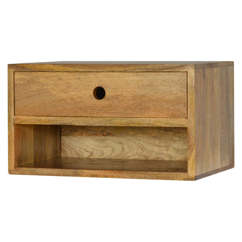 Solid Wood Wall Mounted Nightstand