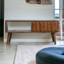 Chestnut Prism Sliding Media Unit Artisan