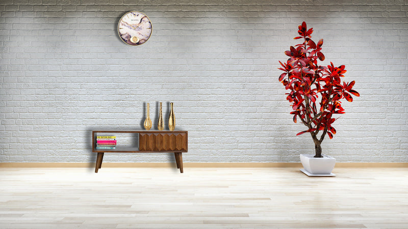 Chestnut Prism Sliding Media Unit Artisan