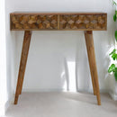 Cube Carved Console Table
