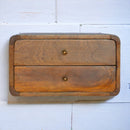 Floating Curved Chestnut nightstand Artisan