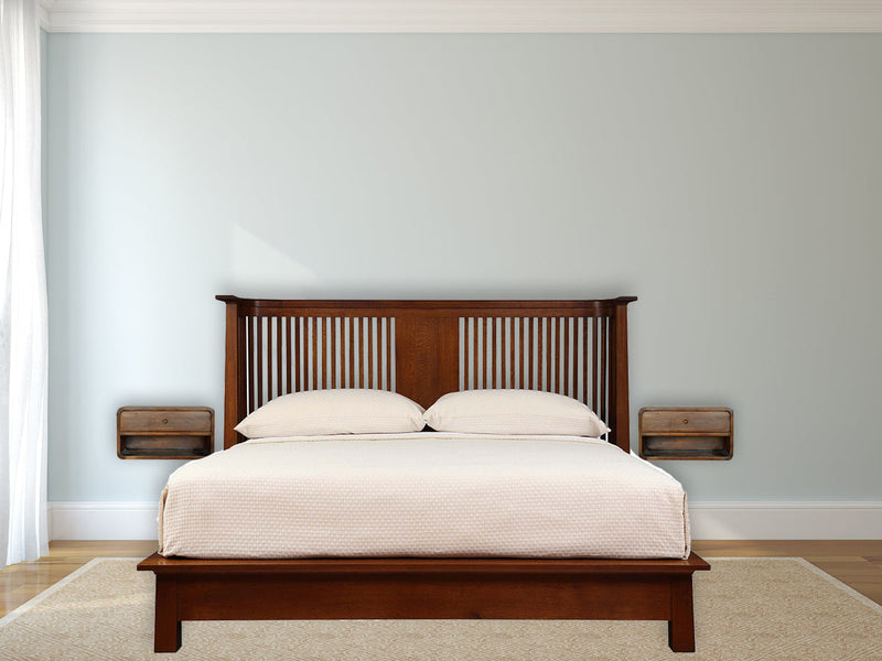 Chestnut Curve Floating nightstand Artisan