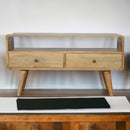Curved Oak-ish Media Unit Artisan