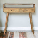 Curved Oak-ish Console Table Artisan