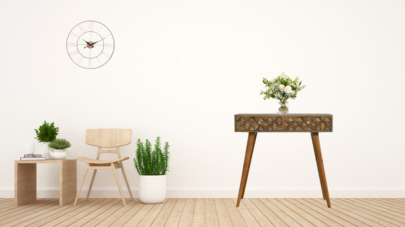 Diamond Carved Console Table