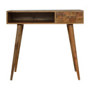 Tile Carved Open Slot Writing Desk