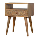 Assorted Oak-ish Open Slot Nightstand