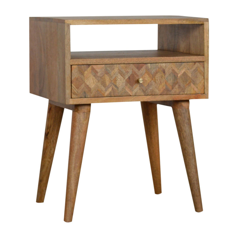 Assorted Oak-ish Open Slot Nightstand