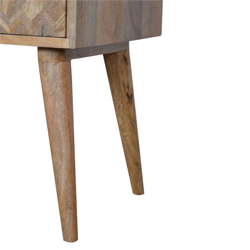 Assorted Oak-ish Open Slot Nightstand