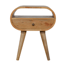 Circular Open Slot nightstand Artisan