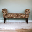 Leopard Print Velvet Bench Artisan
