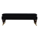 Black Velvet Castor Bench