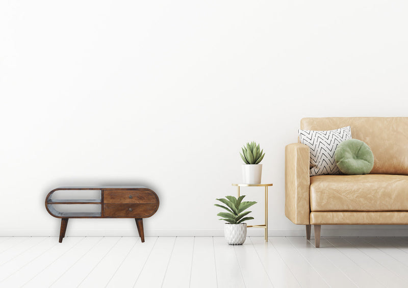 Chestnut Circular Media Unit Artisan