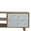 Diamond Carved Media Unit