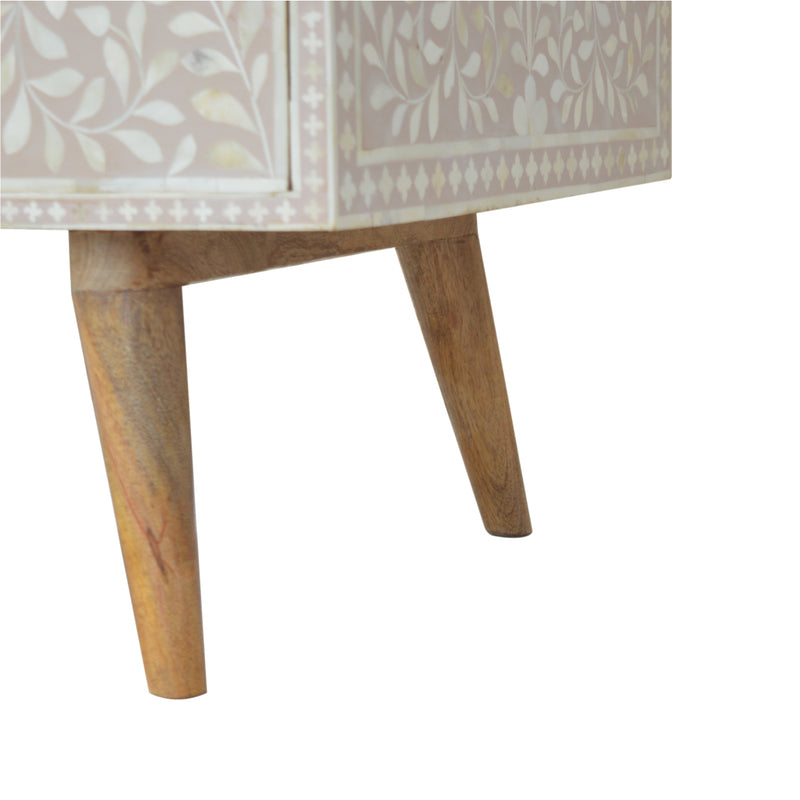 Taupe Floral Bone Coffee Table