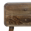 Curved Classic Grey Washed nightstand Artisan