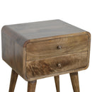 Curved Classic Grey Washed nightstand Artisan