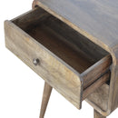 Curved Classic Grey Washed nightstand Artisan