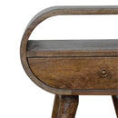 Grey Washed Circular nightstand Artisan