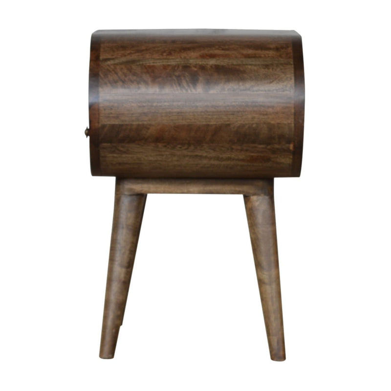 Grey Washed Circular nightstand Artisan