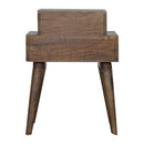 Walnut and White Painted Nightstand