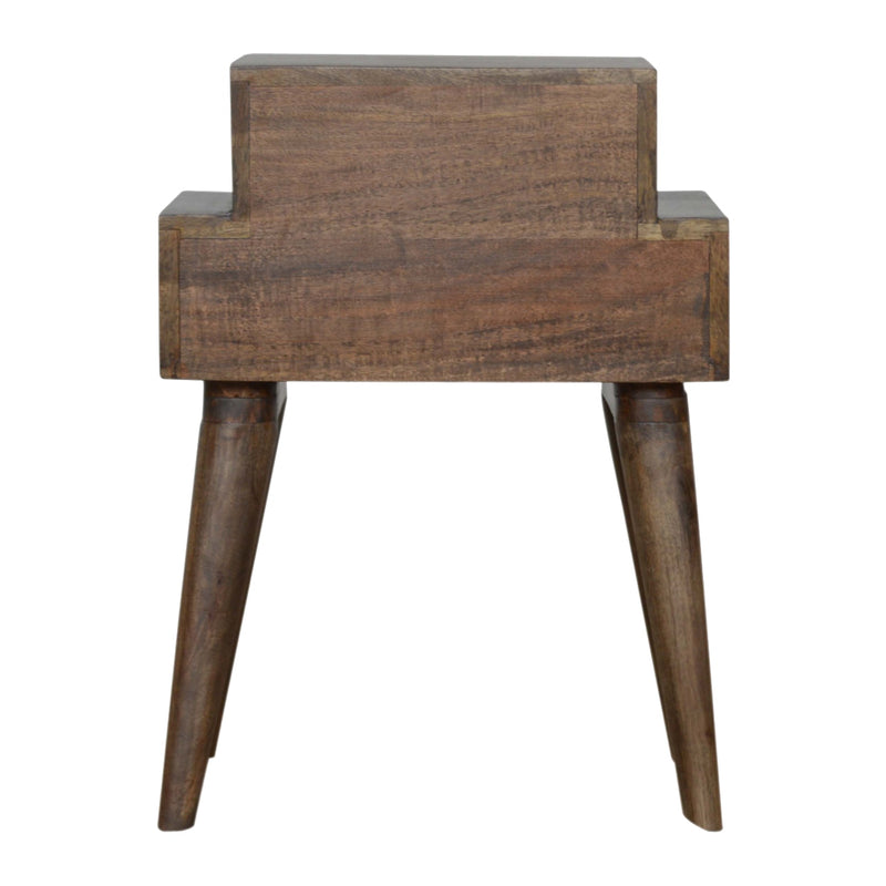 Walnut and White Painted Nightstand