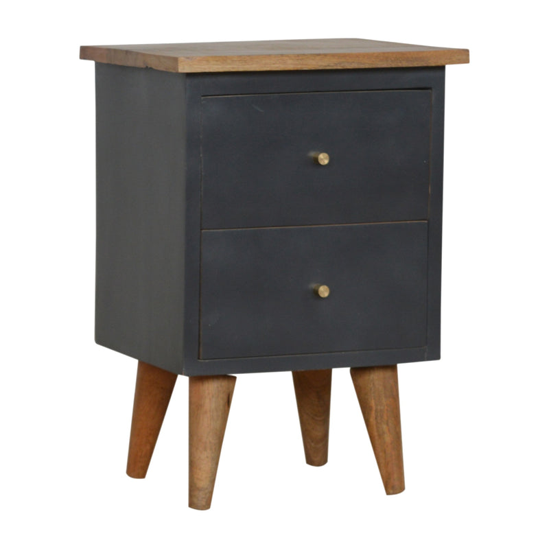 Charcoal Black Hand Painted Nightstand