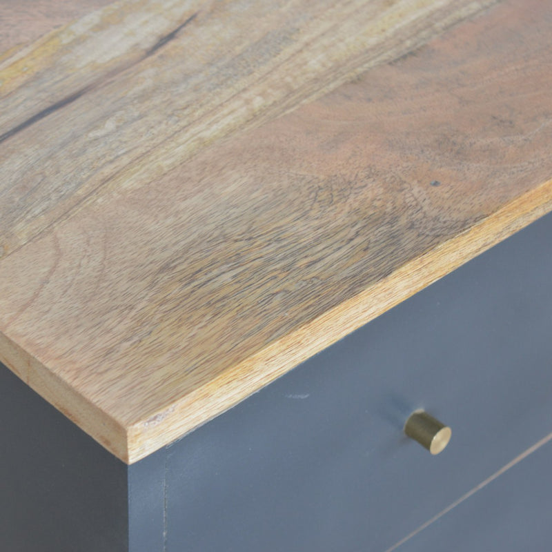 Charcoal Black Hand Painted Nightstand