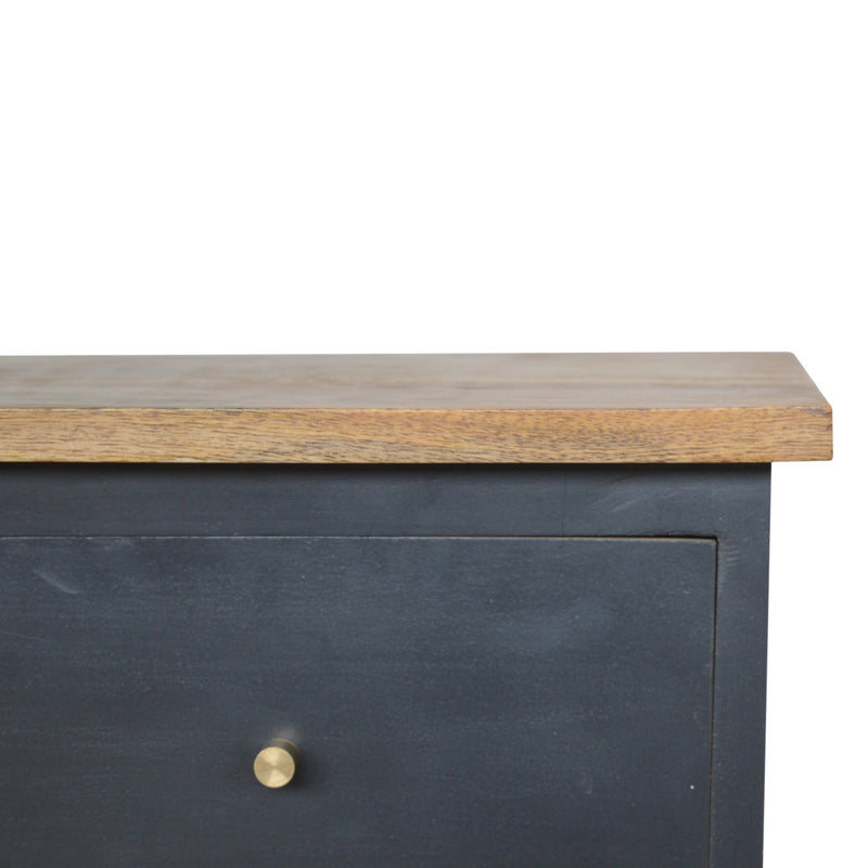 Charcoal Black Hand Painted Nightstand